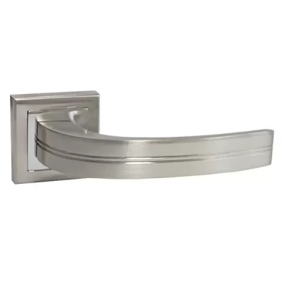 Maner pentru usa P08, p/u usi interne, aluminiu, baza patrata, culoarea nichel satinat