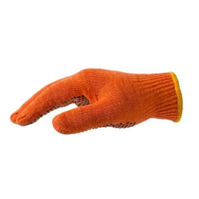Manusi din bumbac portocale cu puncte negre-thumb-3
