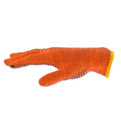 Manusi din bumbac portocale cu puncte albe-thumb-2