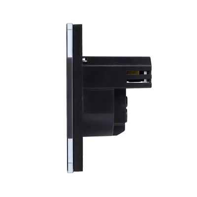 Priza NEGRU, cu 1 USB si 1 Type C/ 16A/20W/86x86mm / Caligate-thumb-3