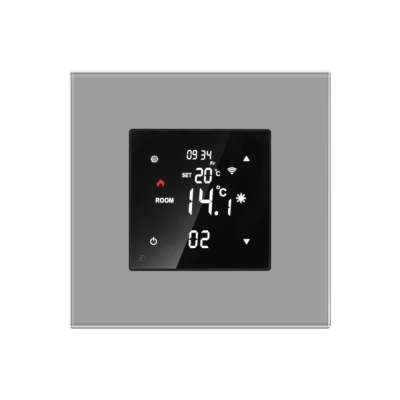 Termostat cu WiFi pt încălzire în pardoseală cu agent termic. Smart. 86x86mm. Culoarea GRI / Caligate-thumb-2
