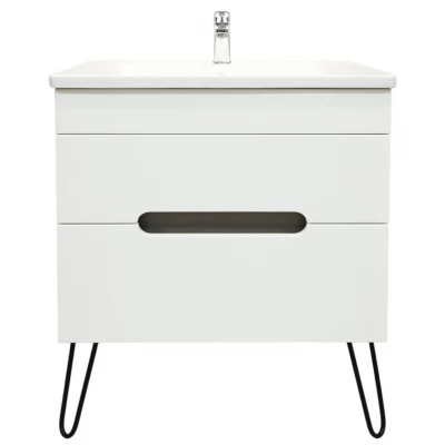 Dulap pentru baie pe pardoseală Bayro Etna Pro sub lavoar Agro 800 alb mat