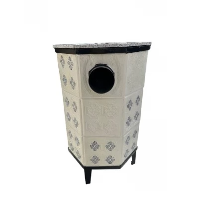 SOBA 3 Rinduri tip HEX cu marmura alb pictat-thumb-3