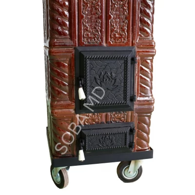 Soba CHIARA culoarea SATIRAT cadru roti (4 rinduri+plita)-thumb-2