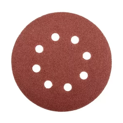 Disc hartie abraziva 180mm P100 cu fixare cu gauri, maro