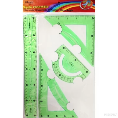 Set rigle 4buc 20cm color Flexy 002-R 