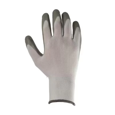 Manusi din poliester albe acoperire nitril gri turnare incompleta C-thumb-3