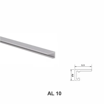 Mini plinta din aluminiu Silver Matt 2.5