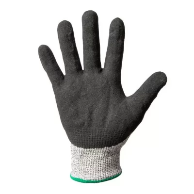 Manusi din poliester, acoperire nitril negru, turnare incompleta, rezistent la tăiere 11" (XL