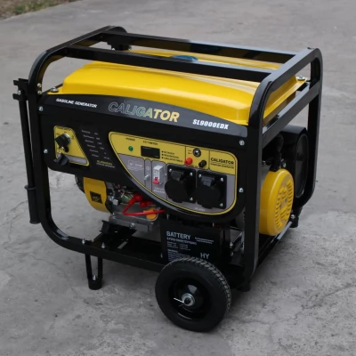 Generator CALIGATOR SL9000E (7.0/7.5kw,electric start cu baterie, 2 roti+miner) -thumb-3