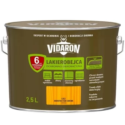 Lac VIDARON L02 pin de aur 2,5L, lac-bait pt lemn.