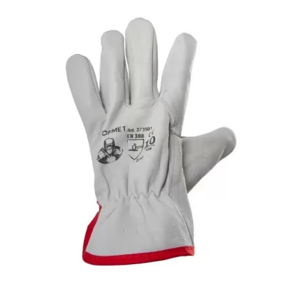 Manusi p/u sudura cu argon din piele albe 10 (L)-thumb-1