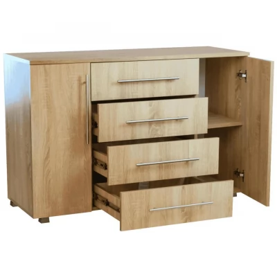 Comoda Madrid 4 sertare Sonoma-1200mm 