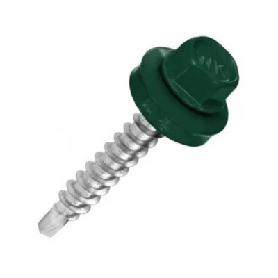Surub autoforant p/u lemn RAL 6005, 4,8x70_20 buc.-thumb-1