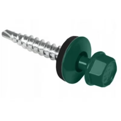 Surub autoforant p/u lemn RAL 6005, 4,8x70_20 buc.-thumb-3