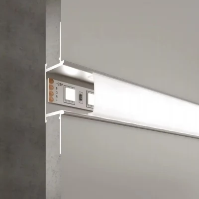 UR10(LED) Profil de tip ascuns p/u pereti, RAW, 2.9m-thumb-2