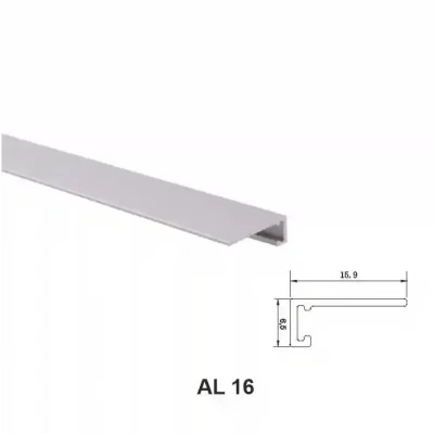 AL16 Mini plinta din aluminiu Silver Matt 2.5