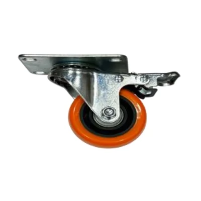 Roata pivotanta TECHNOWORKER portocalie125mm