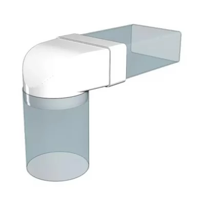 Conector unghiular p/u conducta plana cu rotund Era 612СК10КП 90° 6x12 D100-thumb-2