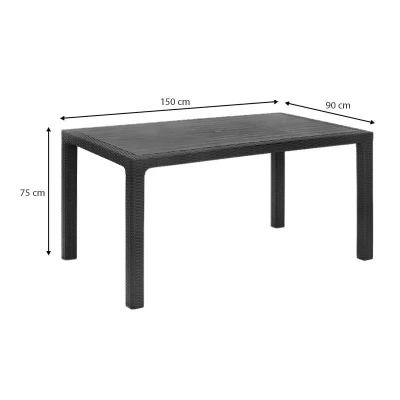 Masa Rattan 90*150 fara sticla
