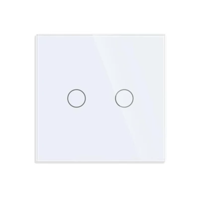 Intrerupator touch ALB 2 clape, 2way/86x86mm/800w / CAP SCARĂ / Caligate-thumb-2