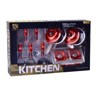 Set de joacă cu ustensile de bucătărie și aragaz 8213