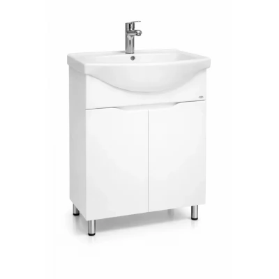 Dulap baie Print alb basic cu 2 uși-650mm