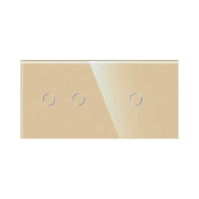 Intrerupator touch GOLD 1 clapa + 2 clape, 1 way/Fara neutral 300w/86x157mm / Caligate