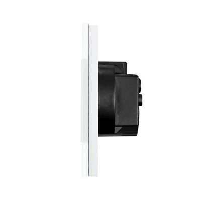 Intrerupator touch ALB, 2 clape 1 way + 2 prize/neutral/16A/86x228mm / Caligate-thumb-3