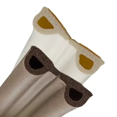 Banda de etansare autoadeziva pentru usi si ferestre, profil "P" 9x5,5mm, maro
