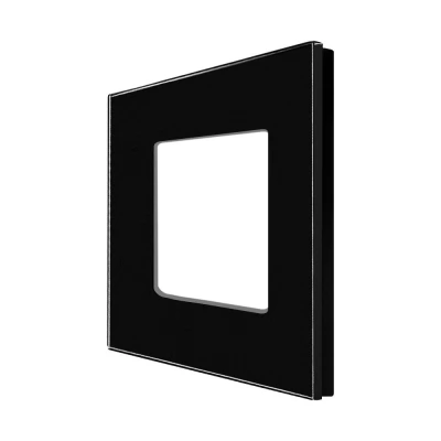 Ramă NEGRU singulară CALIGATE din sticlă 86x86mm / Caligate