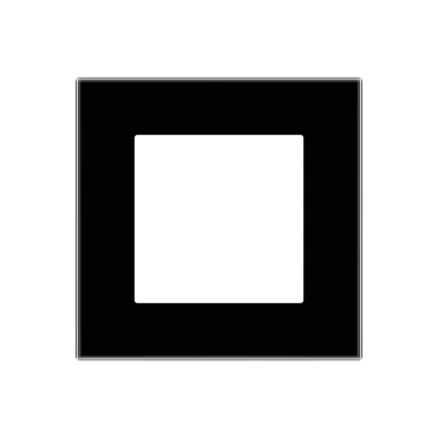 Ramă NEGRU singulară CALIGATE din sticlă 86x86mm / Caligate-thumb-2