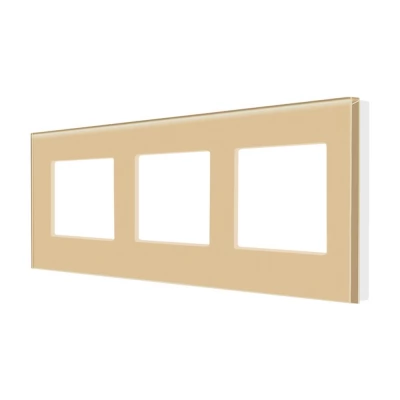 Ramă GOLD triplă CALIGATE din sticlă 86x228mm / Caligate