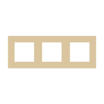 Ramă GOLD triplă CALIGATE din sticlă 86x228mm / Caligate-thumb-2