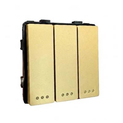 Intrerupator mecanic, GOLD, simplu, 3 clape / 16A / Caligate