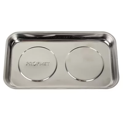 Farfurie magnetica dreptunghiulara dubla 136x237mm, inox