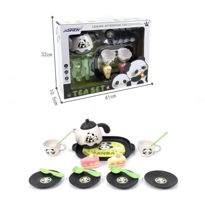 Set de ceai "Panda" cu tort, 15 piese