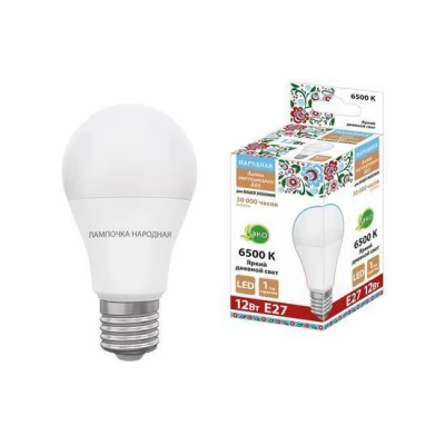 Bec A60-НЛ LED 12W 6500K E27 TDM