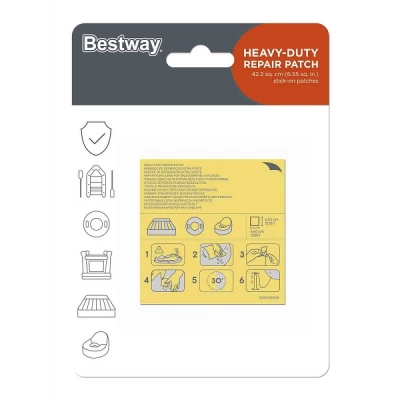 Set reparație 6,5 x 6,5 cm, plasturi autoadezivi, 10 buc