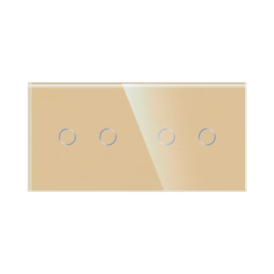 PANOU DIN STICLA touch GOLD, 2 clape + 2 clape / 86x157mm / Caligate-thumb-2