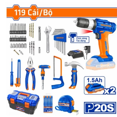 Set de scule si unelte 119buc. Wadfow WDT1B119