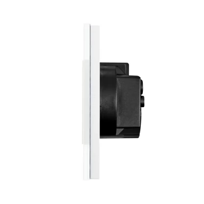 Intrerupator touch ALB 1 clapa, 1 way + 2 prize/ SIMPLU /neutral/600w/16A/86x228mm / Caligate-thumb-3