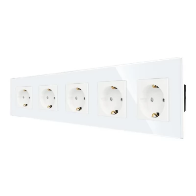 Priza ALB cvintupla, 16A/86*370mm / Caligate