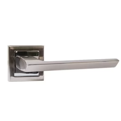 Maner pentru usa P06, p/u usi interne, aluminiu, baza patrata, culoarea nichel satinat