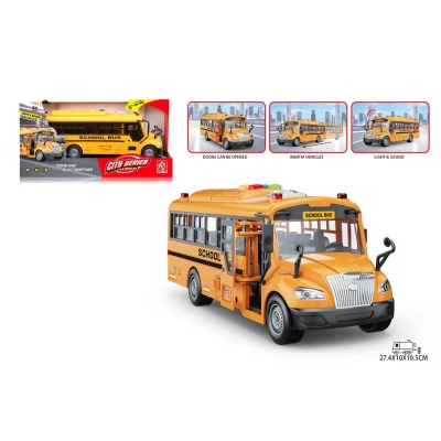 Autobuz inerțial „Autobuz școlar”, lumină/sunet, RJ5506