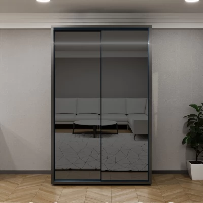 Dulap glisant Bayro Parma Graphite 1400x2250x600 antracit