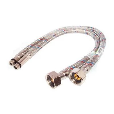 Racord flexibil p/u baterii cu prelungire L=1m SS 12mm 1/2 M10 (cu capat lung)