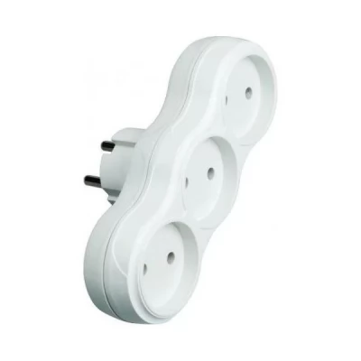 Priza tripla f/imp 10A. alb TEB