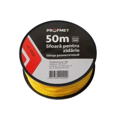 Sfoara pentru zidarie 2,0mm x 50m, in rola, galbena