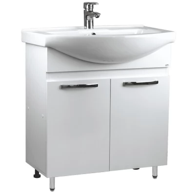 Dulap baie Agat Alb basic cu 2 uși -500mm